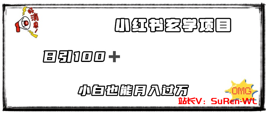 2023小红书玄学项目，日引100+ 小白也能月入过万，可矩阵操作-俗人博客网