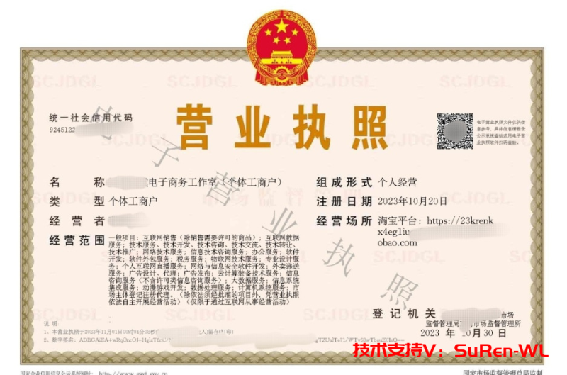 电商个体营业执照线上办理注册服务指导-俗人博客网