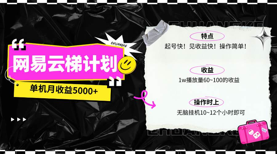 最新网易云梯计划网页版，单机月收益5000+！可放大操作-俗人博客网